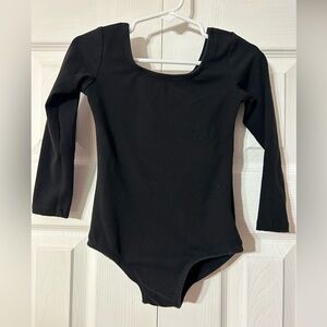 Girls long sleeve black leotard. 4T